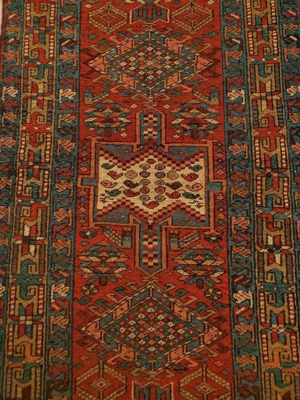 Elegant Multi-Medallion Kareje runner - 2'2" x 10'7" gallery