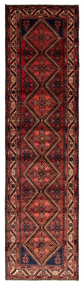 3'8" x 13'9" Vintage Hand-knotted Runner Rug Traditional Oriental Wool Carpet