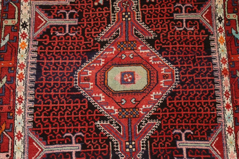 Vintage Geometric Traditional Rug Wool Hand-knotted 4x7 gallery