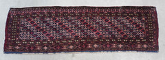 1′ x 4′ Antique Turkmen Torba Yomud Tribal Hand Knotted Wool Textile Rug