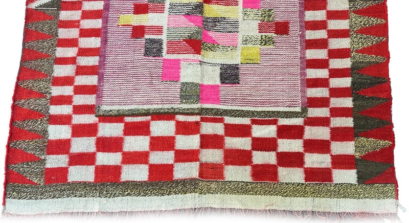 5X9 Antique Turkish Oushak Rug Flatwoven Kelim Tapestry Navajo Style 160 x 260cm gallery
