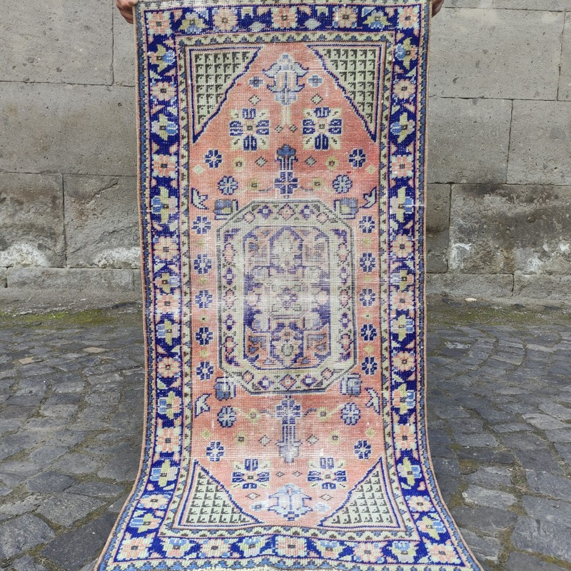 2x5 Persian Style kitchen rug 2.3 x 4.86 ft Vintage rug 70 x 148 cm runner gallery