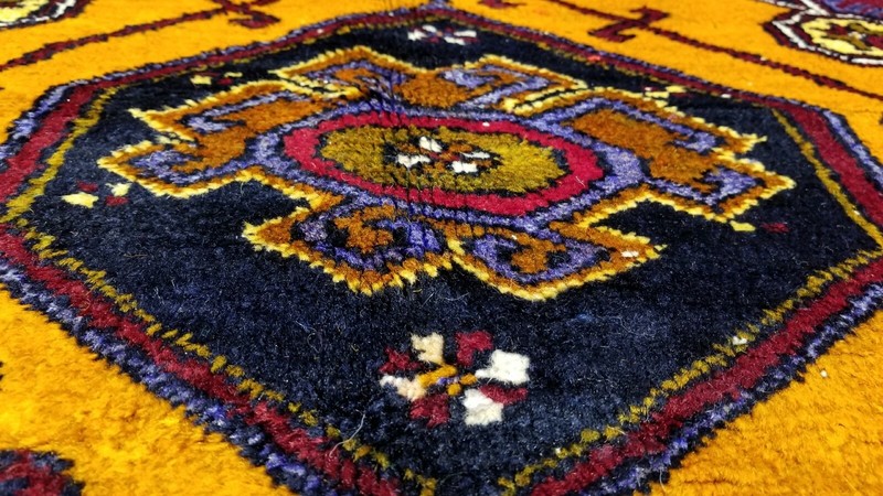 Exquisite Antique 1900-1930s Lambs Wool Pile Natural Dye Area Rug 4'6''x8'6'' gallery