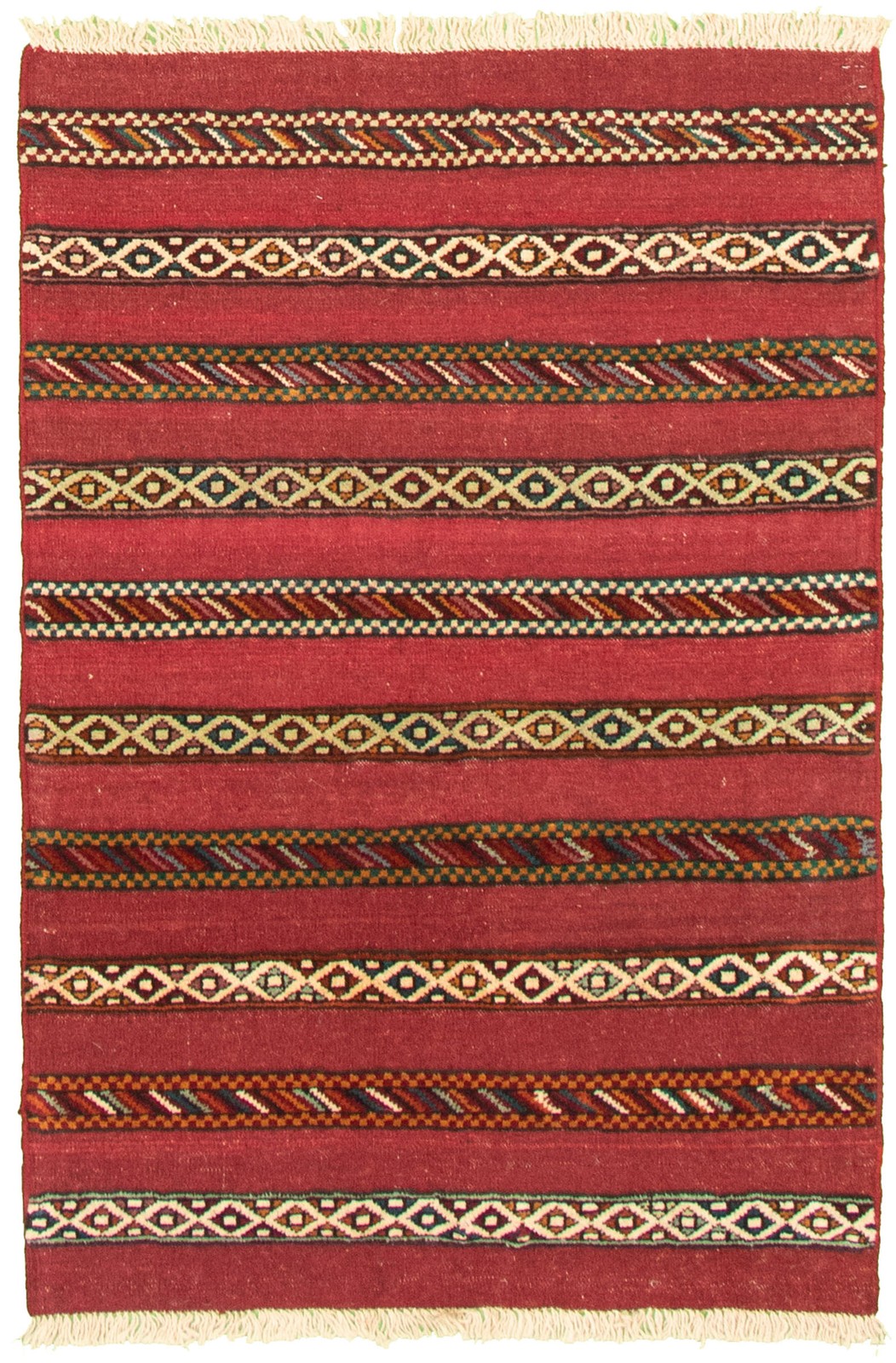 Vintage 3'6" x 5'2" Traditional Hand Knotted Vegetable Dye Wool Area Rug gallery