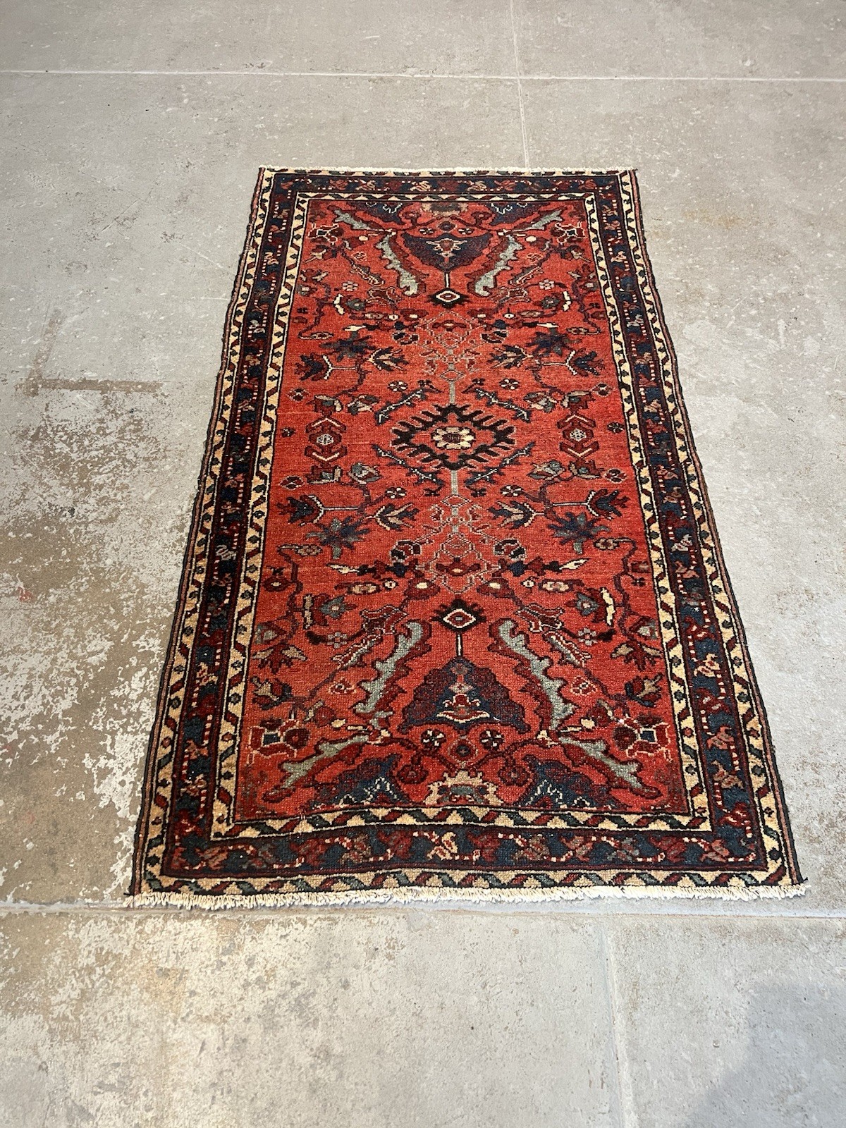 VINTAGE 1920 ANTIQUE TRIBAL Lilian 2.8x4.11 Rug Professionally Washed gallery