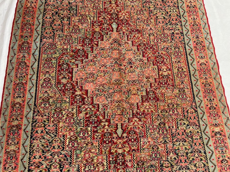 5 x 9 ft Stunning Vintage Super Fine Quality Senneh Knots Oriental Floral Kilim gallery