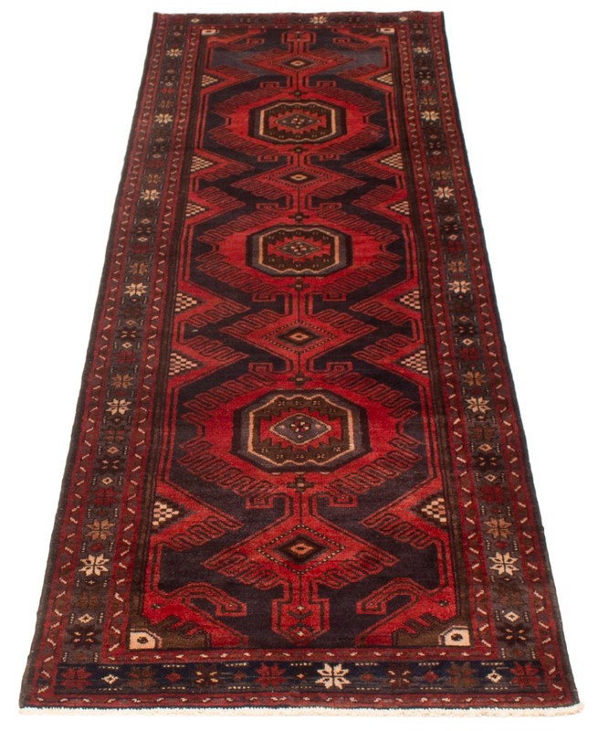 3'5" x 9'11" Vintage Hand-knotted Runner Rug Traditional Oriental Wool Carpet gallery