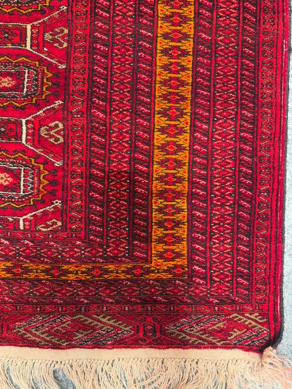 5'3 x 4'2 Vintage Bokhara Hand-Knotted Wool Tribal Rug, Collector Area Rug gallery