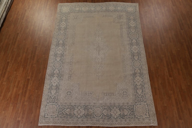 Living Room Semi-Antique Area Rug 8x13 Wool Hand-made Traditional Medallion Rug gallery