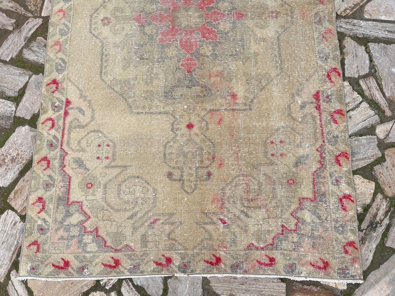 Hand-Knotted Vintage Carpet 5x8 Beige Wool Traditional Area Rug Muted Anatolian gallery