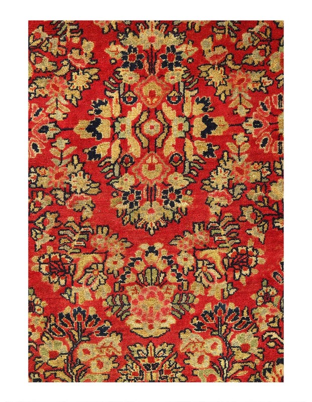 Hand Knotted Antique sarouk 3'4'' X 5'3'' gallery