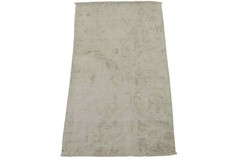 Vintage Oriental Rug 2’1” x 3’5” Ivory Distressed Wool Hand-Knotted Carpet