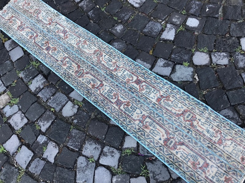 6,33 X 1,21 Ft Patchwork Rug Turkish Rug Vintage Runner Rug Bohemian Wool Rug gallery
