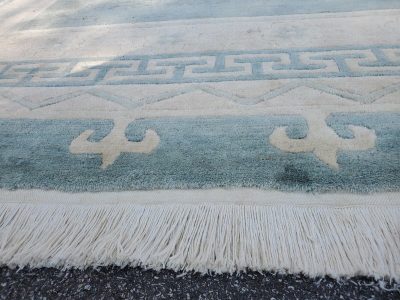 Vintage Tibetian Area Rug Hand Knotted 8'8X 11'10" gallery