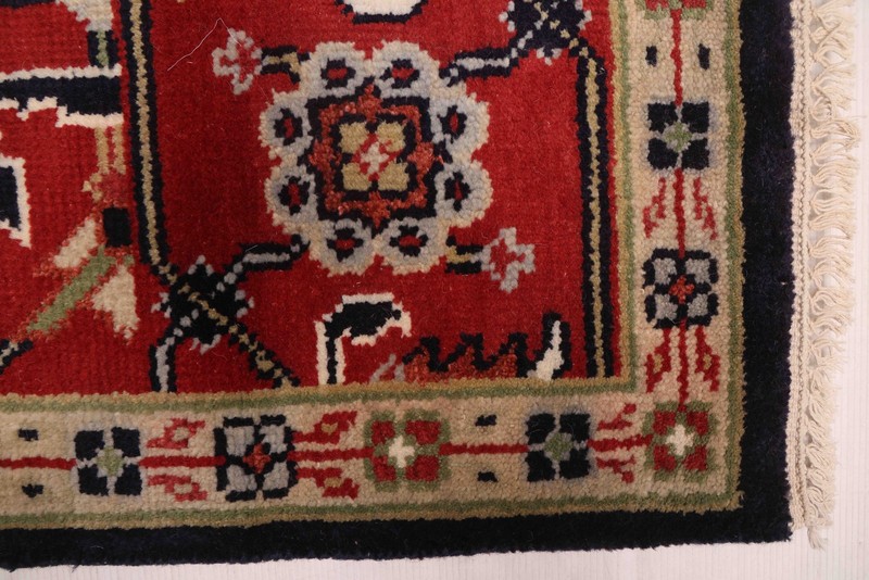 Vintage Geometric Area Rug 9'11" x 13'9" Traditional Hand-Knotted Wool Carpet gallery