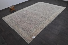Oushak Turkish Vintage Rug 7×10 Kilim Rug Anatolian Handmade Boho Decor PINK