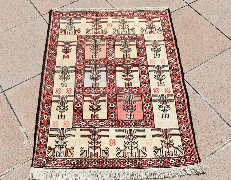 Caucasian Silk Soumak Rug 29'' x 39'' Oriental Silk Soumak Rug Fine Quality Rug gallery