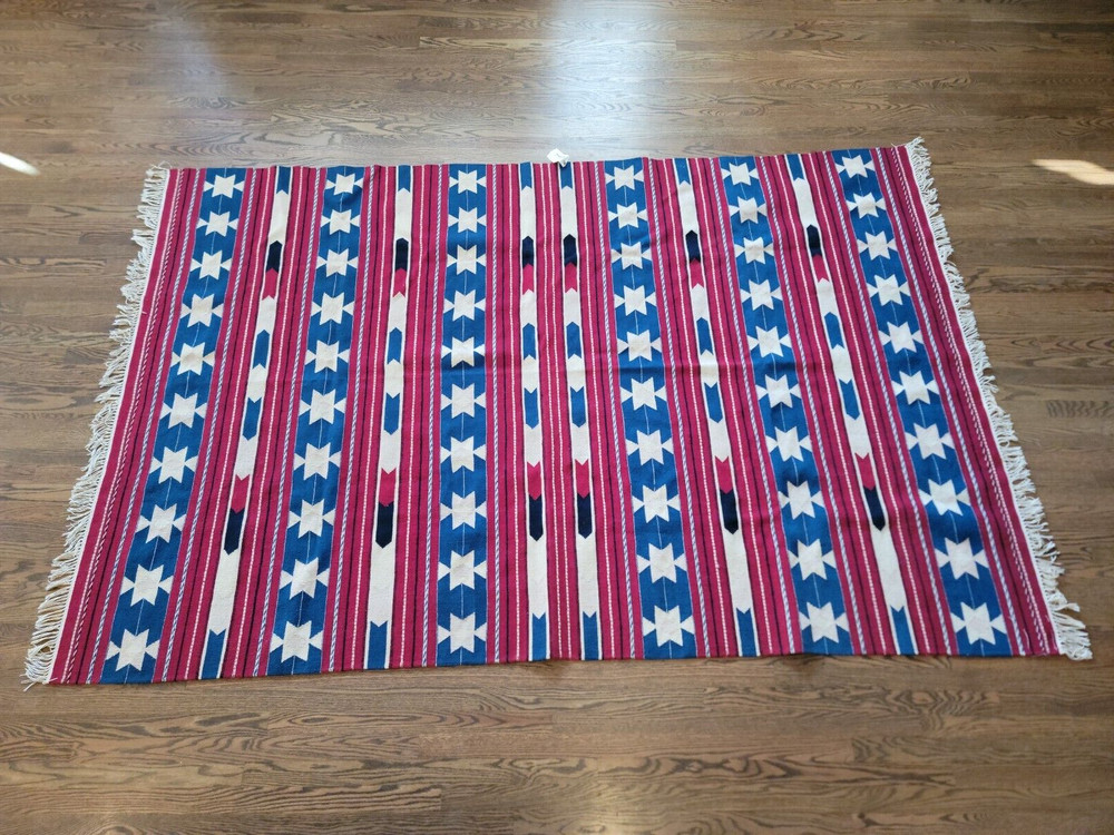 Wool Kilim 6' x 9' Rug made in Romania NWT