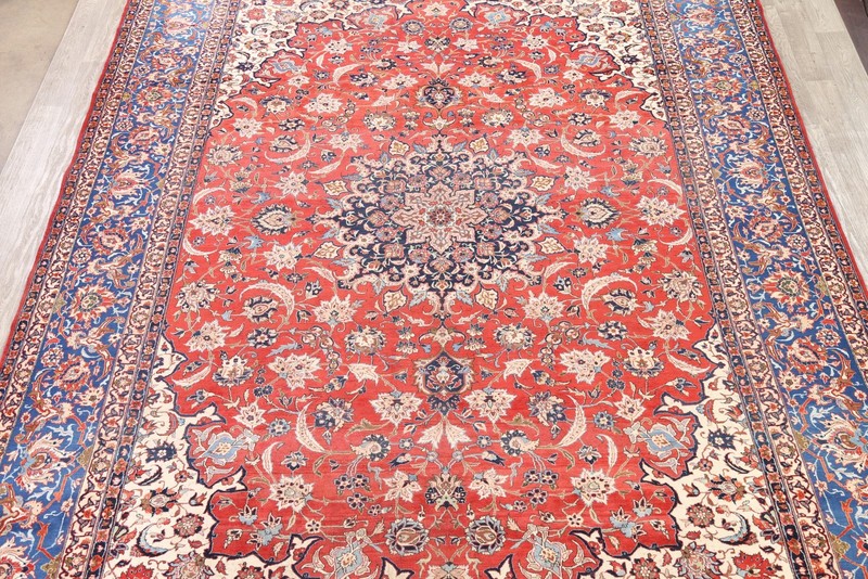 Traditional Antique Large Area Rug 11x16 Ft Handmade Vegetable Dye Wool Carpet gallery
