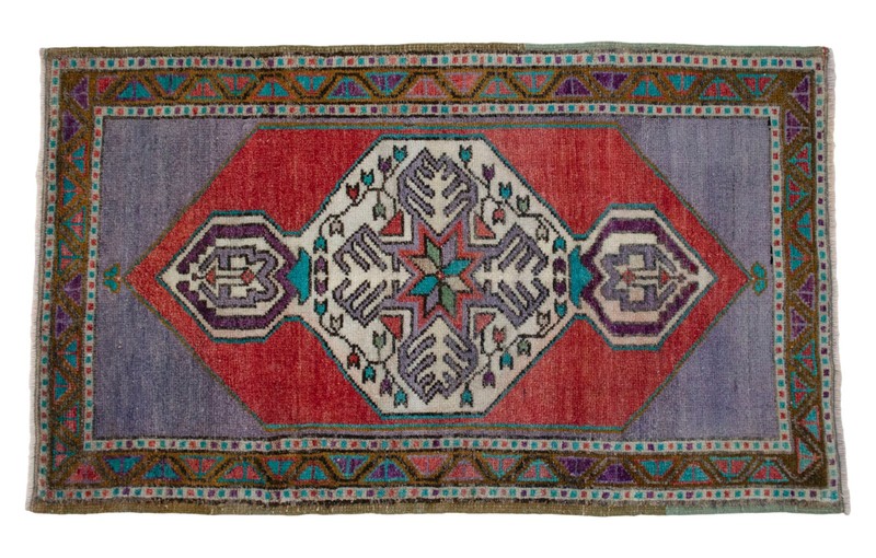 Vintage Handmade Turkish Rug, Wool Doormat, Small Rug, Kitchen Rug - 1.8 x 3 ft gallery