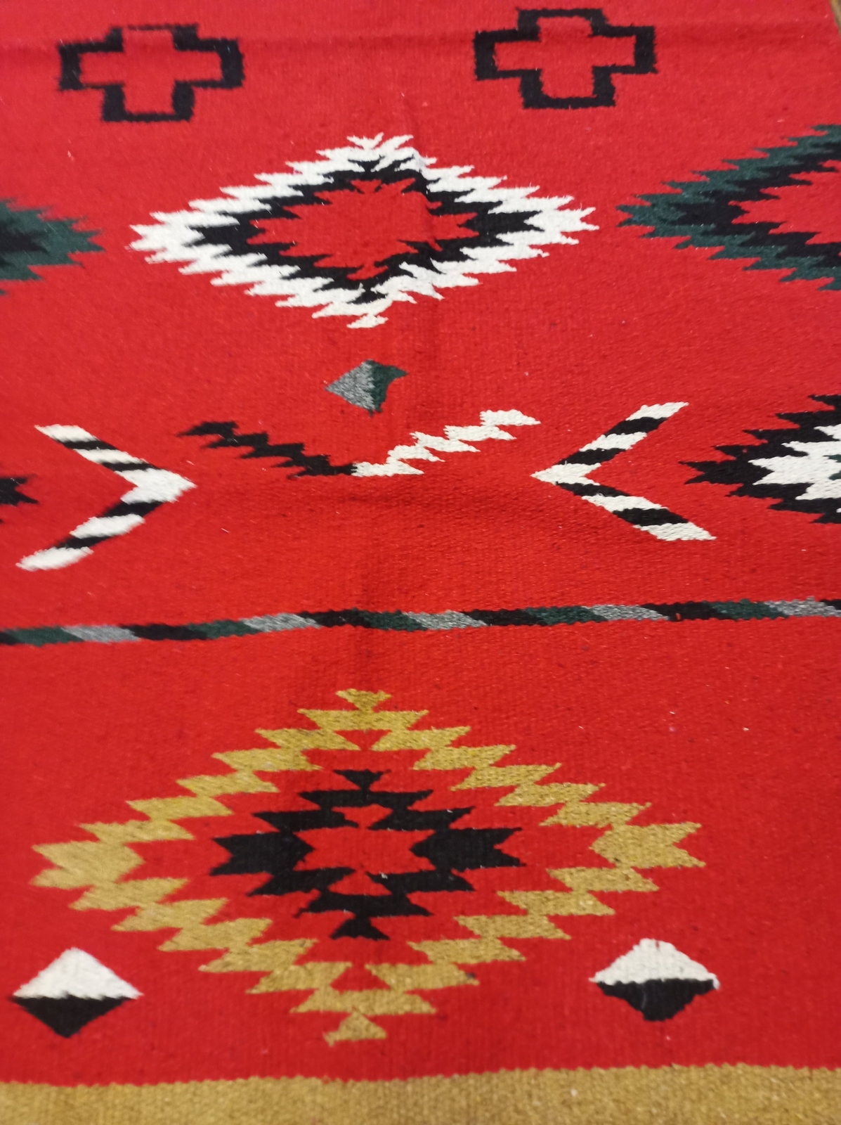 Handwoven Southwest Design Acrylic Rug; 32"x64" gallery