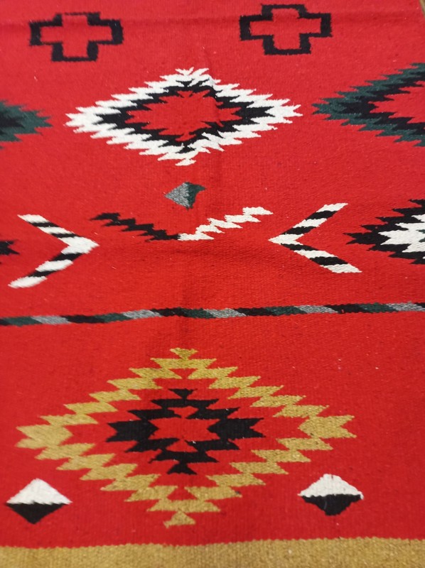 Handwoven Southwest Design Acrylic Rug; 32"x64" gallery