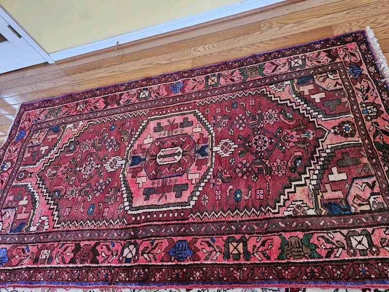 3.6 X6.9 ANTIQUE SERAPI HERIZ VEG DYE QUALITY TURKISH VINTAGE Hand Knotted gallery