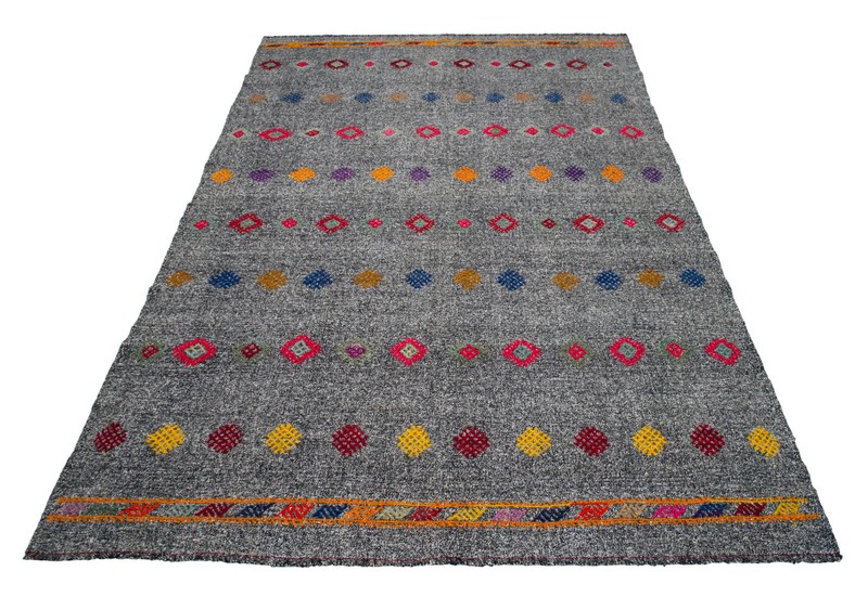 Turkish Rug, Kilim Rug, Handmade Rug, Boho Rug, Large Rug, Vintage Rug, 6x9 Rug gallery