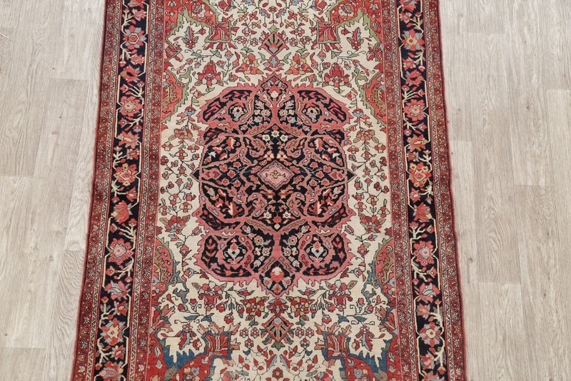 Pre-1900 Antique Traditional Area Rug 4x7 Ft Handmade 100% Vegetable Dye Carpet gallery