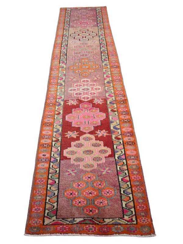 Turkish Runner Rug, HandMade Rug, Tribal Rug Ethnic Rug 3 x 13 ft Kitchen Runner gallery