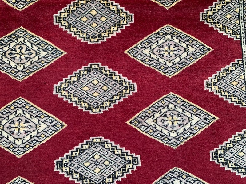 Vintage Afghan Rug, Jaldar Bokhara Rug, Traditional Area Carpet (6x9 ft.) gallery