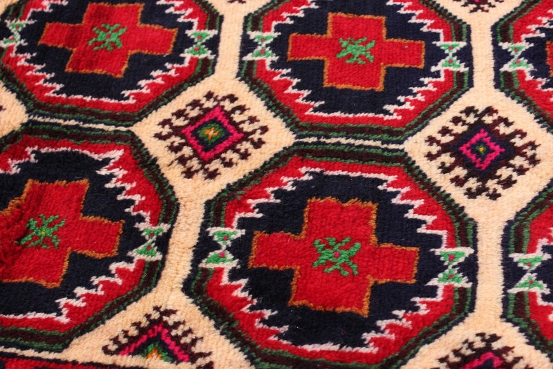 Vintage 3'1" x 6'4" Traditional Hand Knotted Vegetable Dye Wool Area Rug gallery