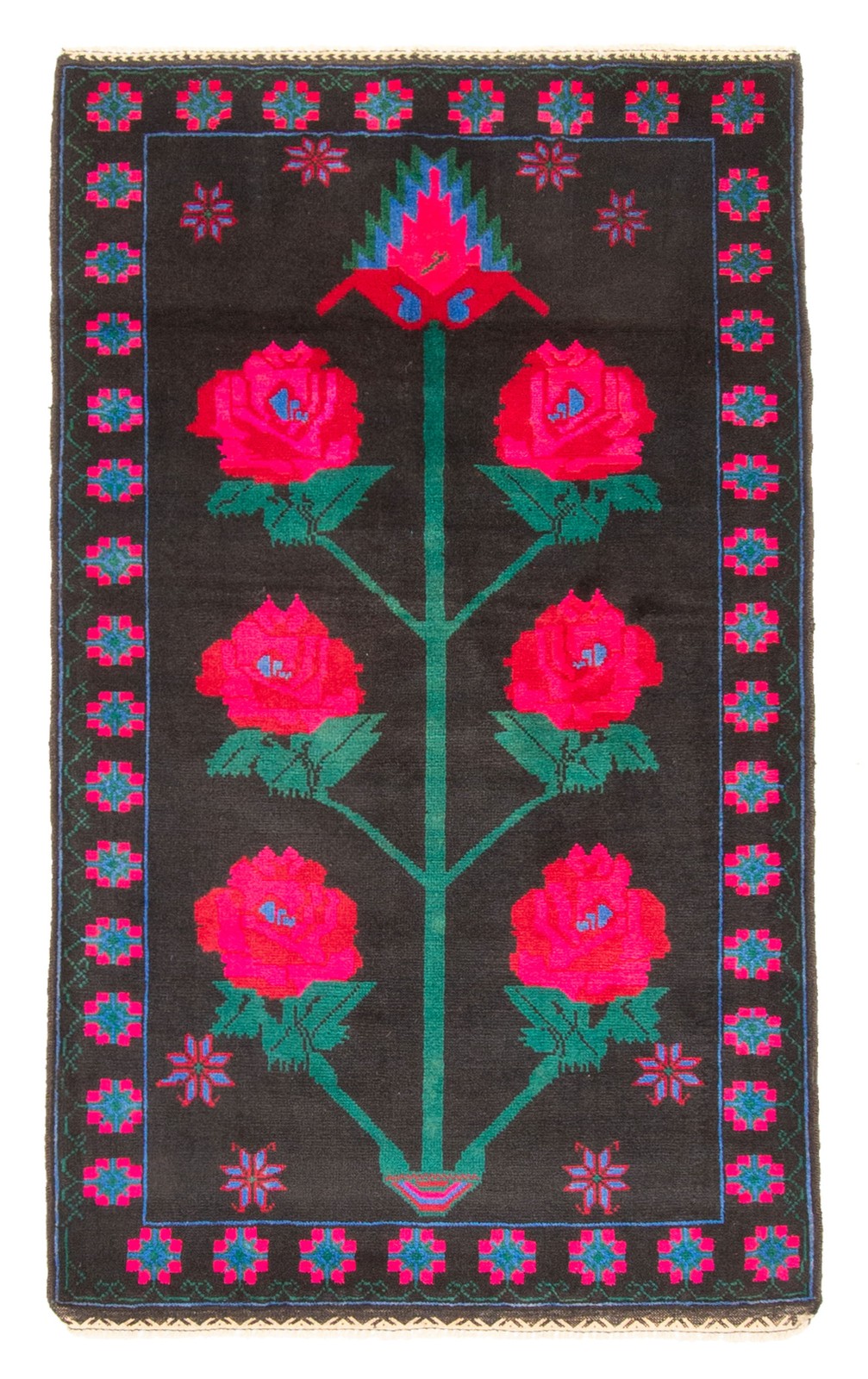 Vintage Traditional Hand-Knotted Area Rug 2'10" x 4'11" Oriental Wool Carpet gallery