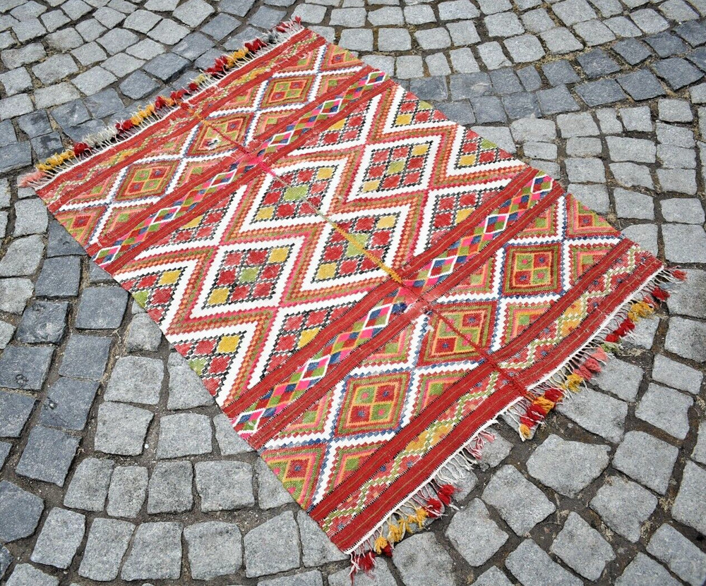 Antique Turkish Rug 37'' x 48'' Collector's Item Monastery Wool Rug Wall Rug