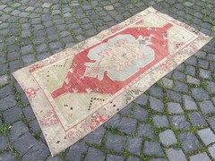 Bohemian Runner Rug, Turkish Vintage Rug, Handmade Wool Rug, 2,3 x 4,9 ft