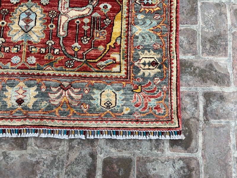 Afghan Chobi Rug 4x6 Ft Handwoven Wool Carpet Vintage Tribal Oriental Rug gallery