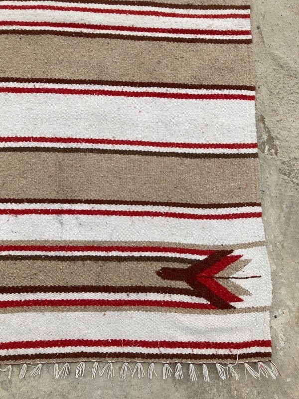 Vintage Handmade Traditional Navajo Native American Floor Rug Carpet 134x74 cm gallery