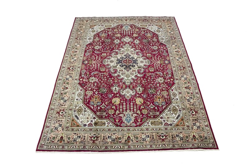 Vintage Handmade Wool Oriental Rug Classic Floral Design Home Decor 8X11'5 gallery
