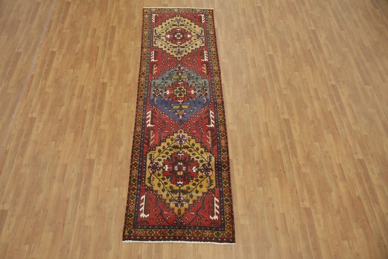 Geometric Handmade 10 ft Runner Rug 3x10 Wool Hand-knotted Home Decor Carpet gallery