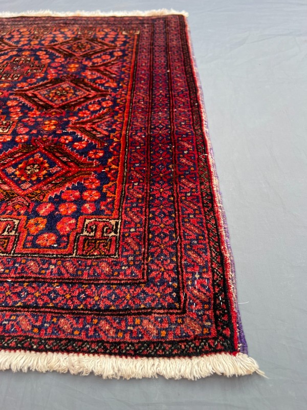 2'6x3'0 Ft Vintage Handknotted Caucasian Wool Geometric Medallion Rug gallery