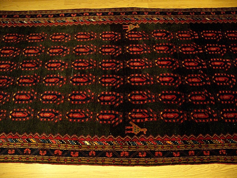 4 x 17 Hand Knotted Antique 1930s Bakhtiari Kurdish Runner_Veggie Dyed Fine Wool gallery