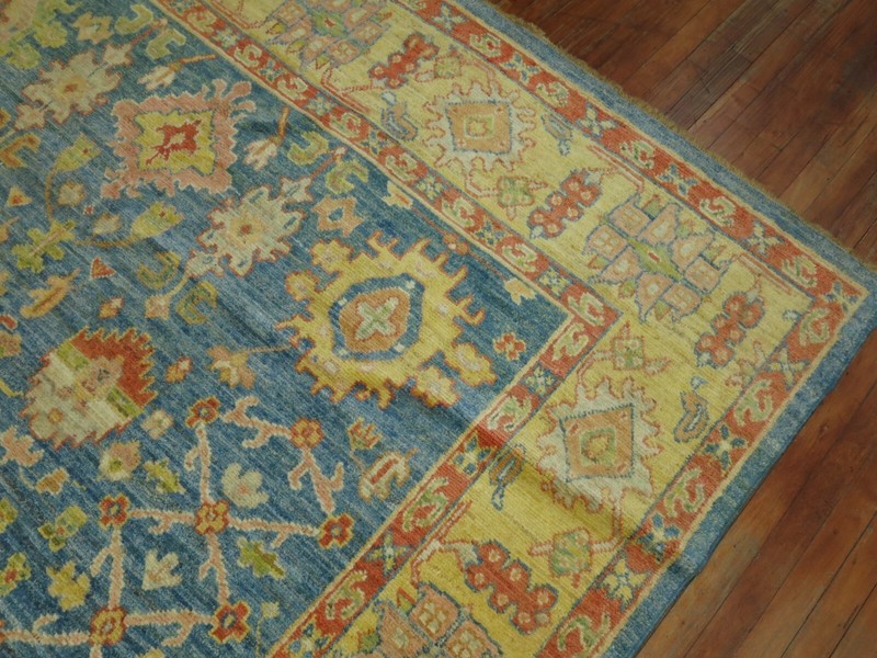 Modern Turkish Oushak Ushak Rug Size 8'3''x9'1'' gallery