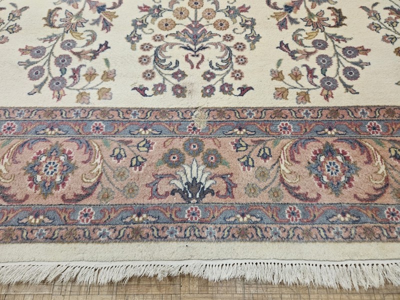 9x12 VINTAGE INDO SAROUK AUTHENTIC HAND KNOTTED WOVEN 100% WOOL INDIA gallery