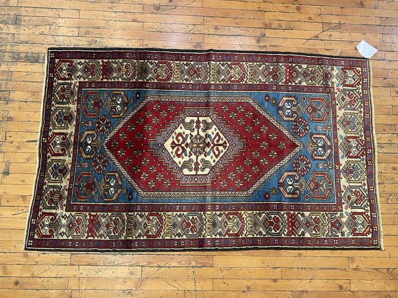 Antique 1900-1939s Exclusive Turkish Wool Pile Carpet 3'4"×5'6" gallery