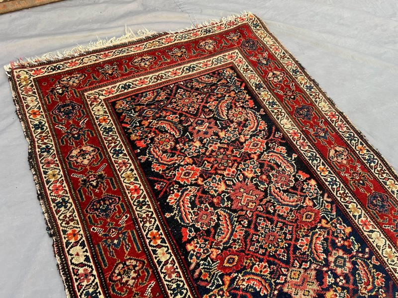 Antique Turkish Inspired Runner Rug 3'6x12'5 Ft Faded Wool Hallway Rug 1900s Rug gallery