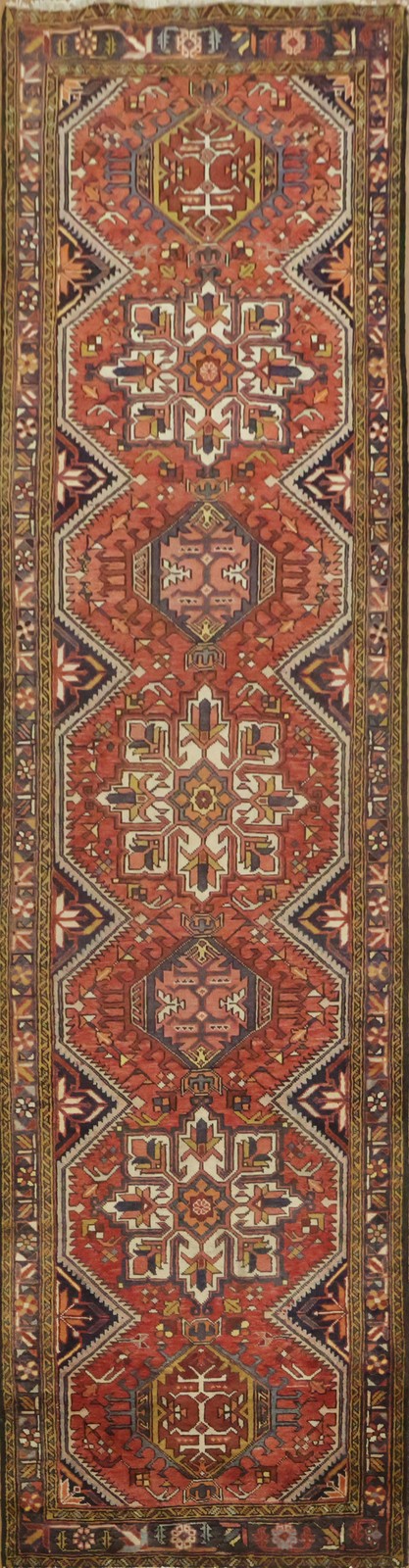 Traditional Runner Rug Handmade Wool with Intricate Patterns and Warm Hues 4x13 gallery