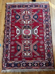 Pictorial oriental rug Hand knotted