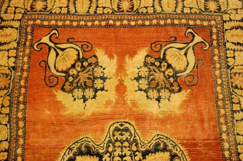 WOOL,SILK Old CAUCASIAN Rugs, Hand Woven,knotted size Approximately 3'4" X 5'7" gallery