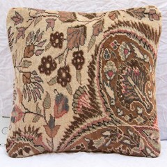 16″x16″ 40×40 Hand Knotted Rug Turkish Anatolian Vintage Pillow Cover Cushion