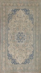 Handmade Beige Wool Carpet Traditional Oriental Distressed Area Rug 6×10 Ft